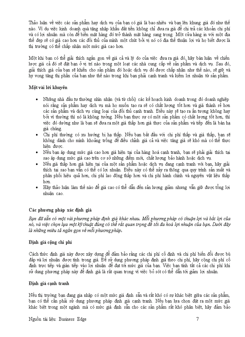 image for page Tài liệu tham khảo Hoạch định một kế hoạch kinh doanh hiệu quả