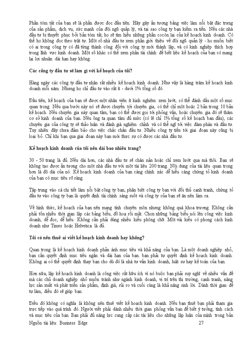 image for page Tài liệu tham khảo Hoạch định một kế hoạch kinh doanh hiệu quả