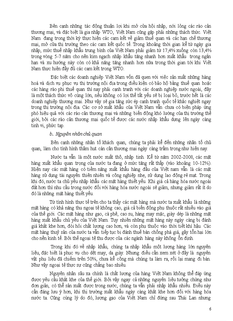 Tiểu luận Tình trạng cán cân thương mại Việt Nam trong những năm qua Chính phủ cần có chính sách kinh tế vĩ mô gì để cải thiện