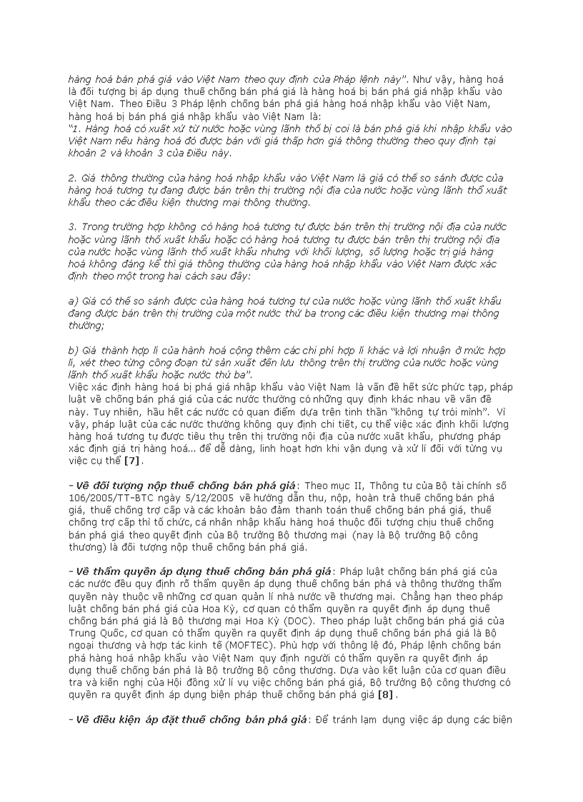 image for page Bản chất pháp lý của thuế chống bán phá giá hàng hóa nhập khẩu vào việt nam