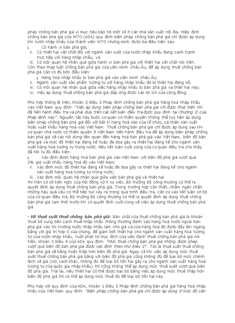 image for page Bản chất pháp lý của thuế chống bán phá giá hàng hóa nhập khẩu vào việt nam
