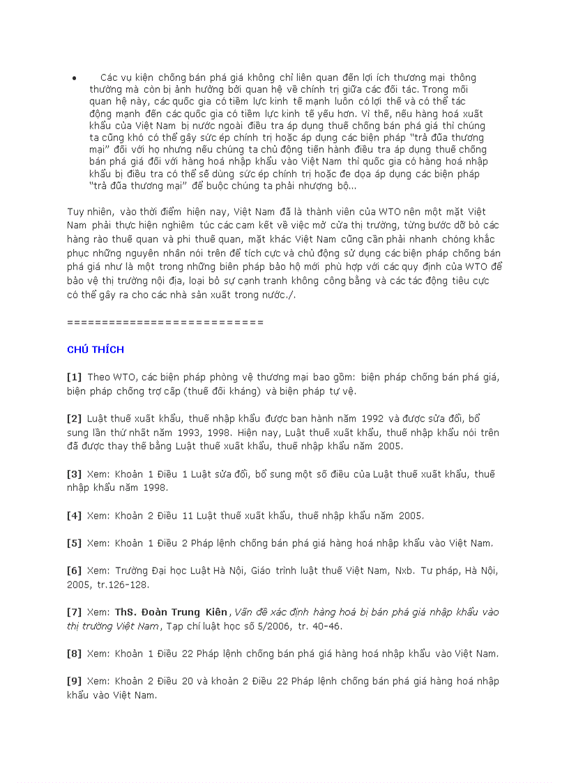image for page Bản chất pháp lý của thuế chống bán phá giá hàng hóa nhập khẩu vào việt nam