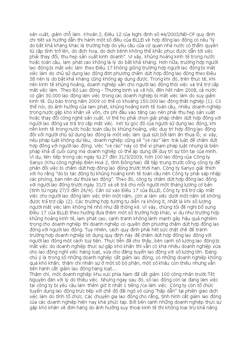 image for page Những bất cập khi áp dụng Điều 17 của Bộ luật Lao động