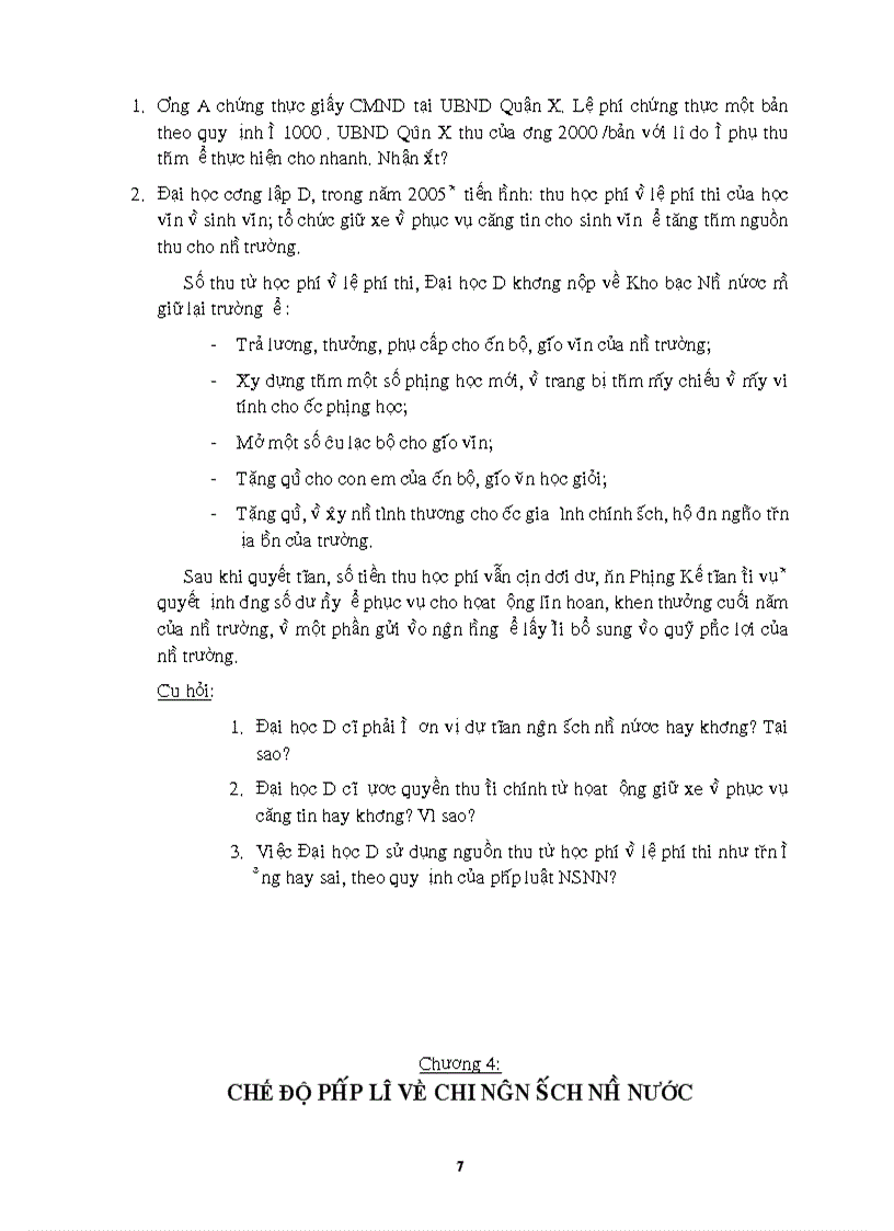 image for page Đề cương thảo luận về pháp luật ngân sách nhà nứơc