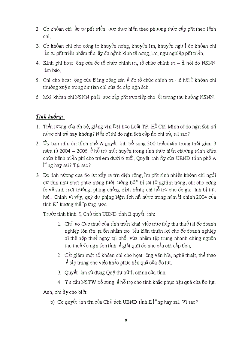 image for page Đề cương thảo luận về pháp luật ngân sách nhà nứơc