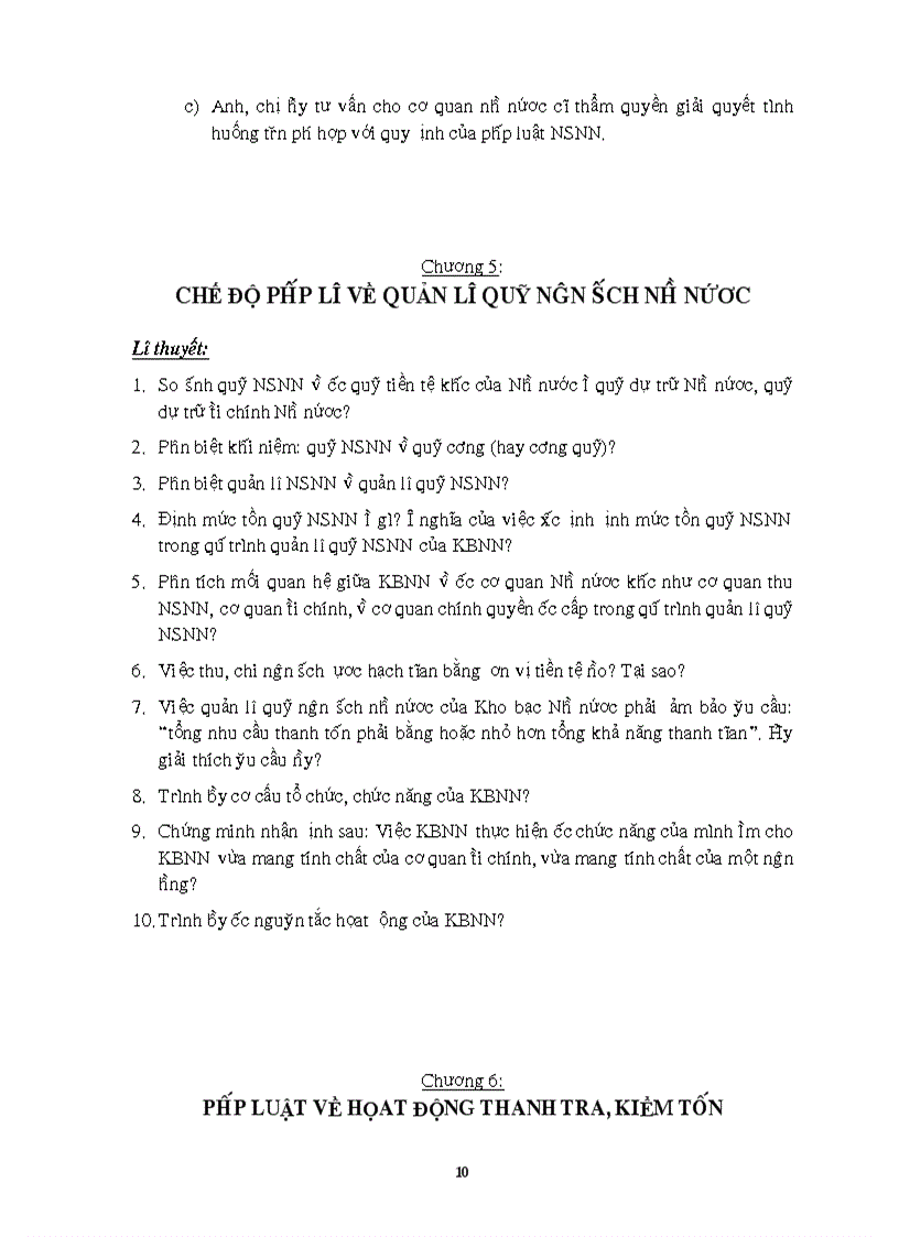 image for page Đề cương thảo luận về pháp luật ngân sách nhà nứơc