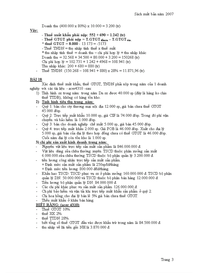 image for page Bài tập về thuế