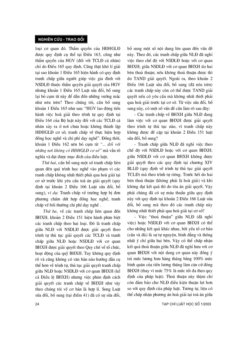 image for page Tranh chấp lao động và giải quyết tranh chấp lao động theo bộ luật lao động và sửa đổi luật bổ sung một số điều của bộ luật lao động