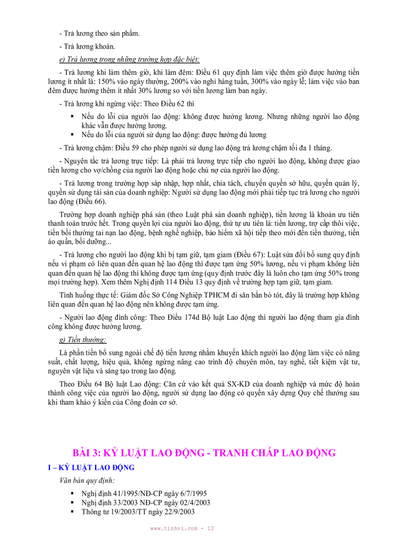 image for page Bài giảng Bộ luật lao động