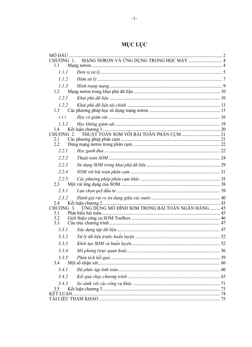 image for page Học mạng nơron theo mô hình SOM và ứng dụng trong bài toán quản lý khách hàng vay vốn Ngân hàng