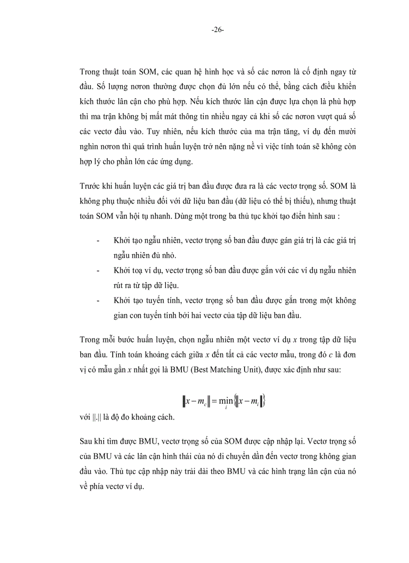 image for page Học mạng nơron theo mô hình SOM và ứng dụng trong bài toán quản lý khách hàng vay vốn Ngân hàng