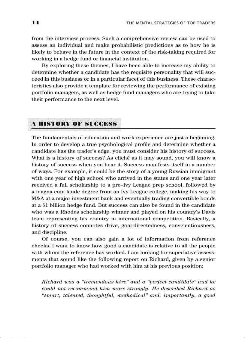 image for page The Mental Strategies of Top Traders The Psychological Determinants of Trading Success Wiley Trading