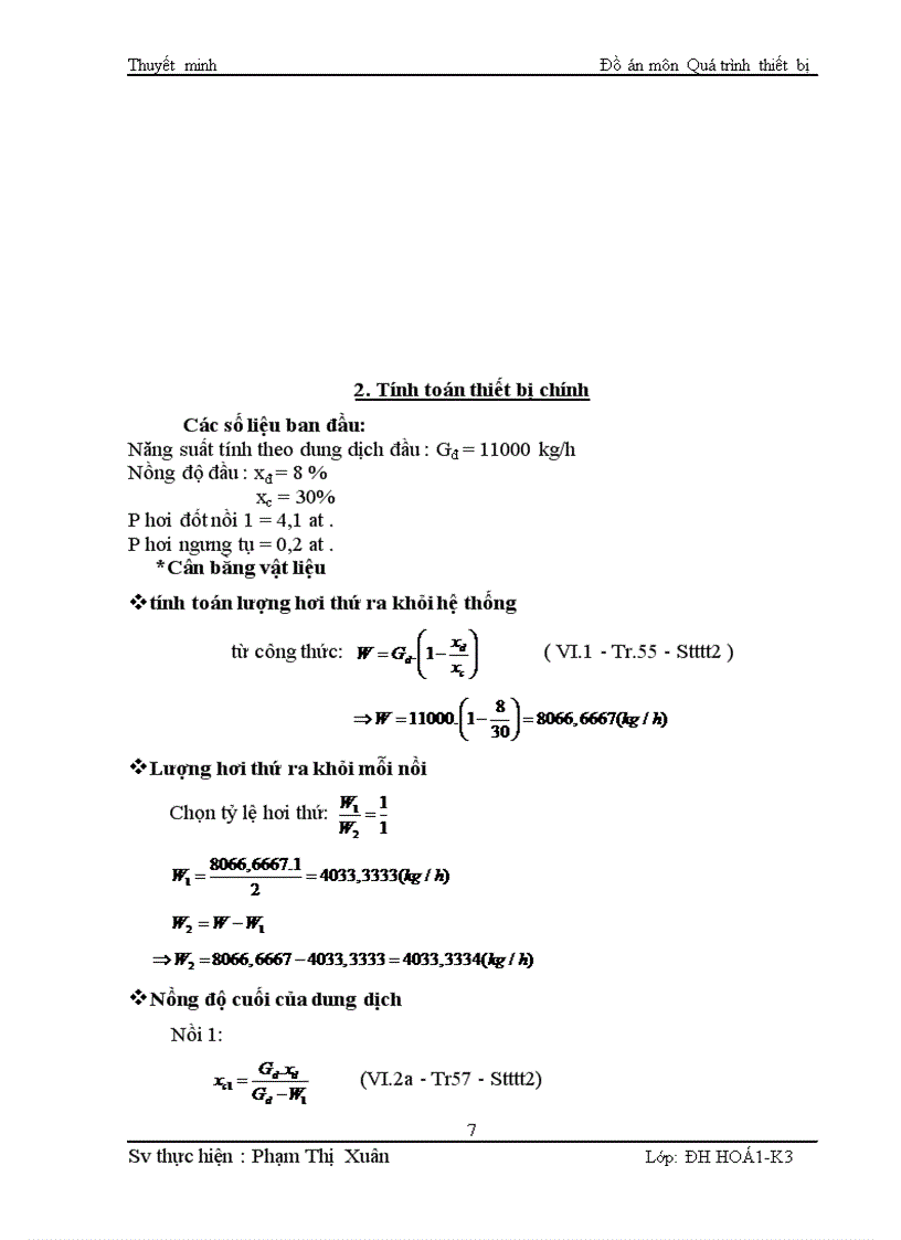 image for page Thiết kế hệ thống cô đặc hai nồi xuôi chiều thiết bị cô đặc ống tuần hoàn ngoài dùng cho cô đặc dung dịch KOH với năng suất 11000 kg h chiều cao ống gia nhiệt h 2m