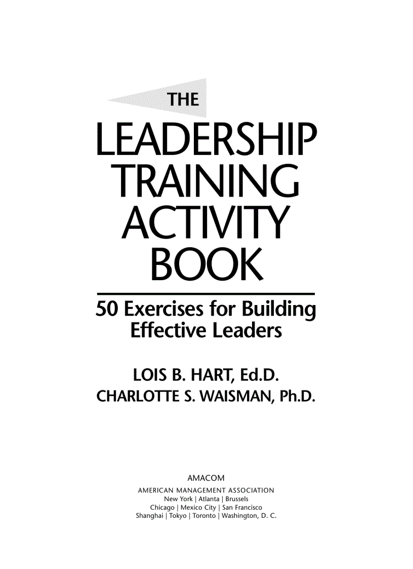 The Leadership Training Activity Book