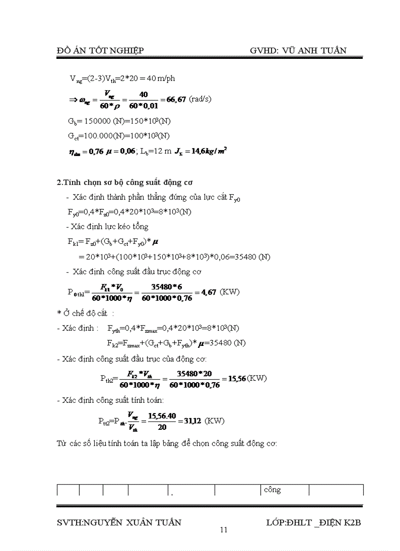 image for page Thiết kế hệ truyền động chính của máy bào giường dùng hệ chỉnh lưu động cơ một chiều