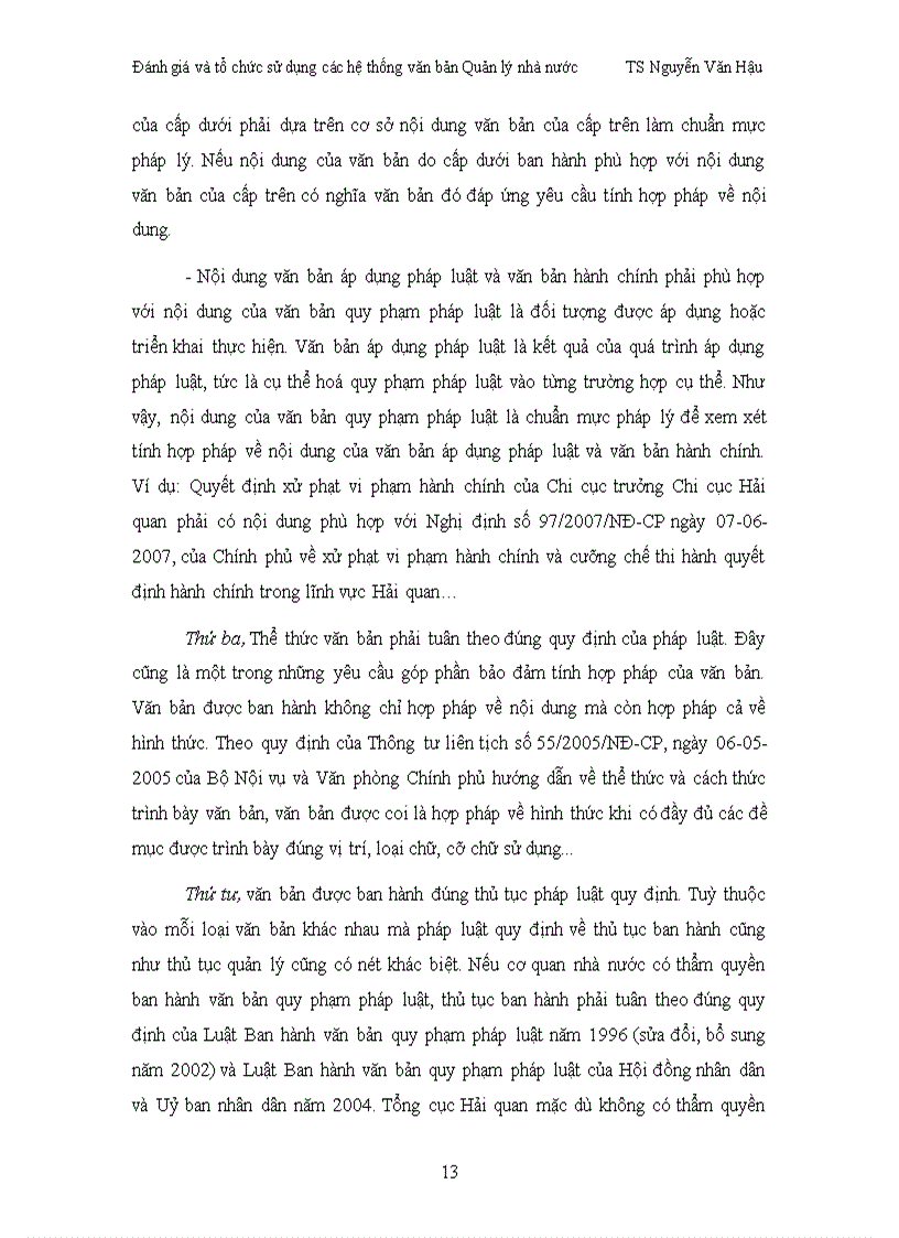 image for page Đánh giá và tổ chức sử dụng các hệ thống văn bản Quản lý nhà nước