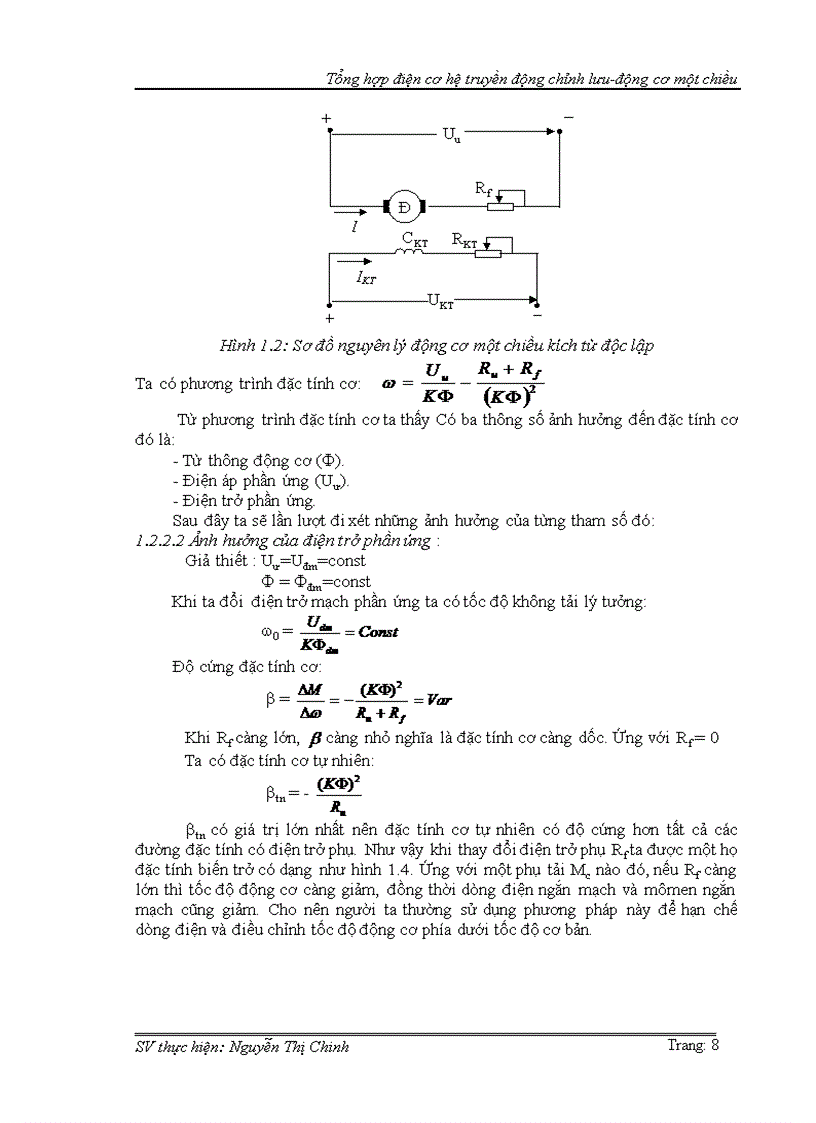image for page Quy trình công nghệ của thiết kế hệ thống truyền động chỉnh lưu động cơ một chiều