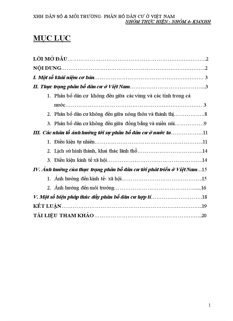 image for page Thực trạng phân bố dân cư ở Việt Nam nhân tố tác động và ảnh hưởng của nó tới sự phát triển kinh tế xã hội ở nước ta