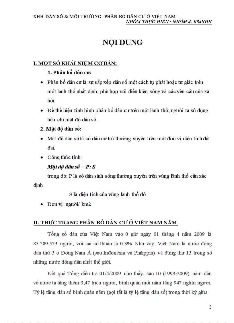 image for page Thực trạng phân bố dân cư ở Việt Nam nhân tố tác động và ảnh hưởng của nó tới sự phát triển kinh tế xã hội ở nước ta