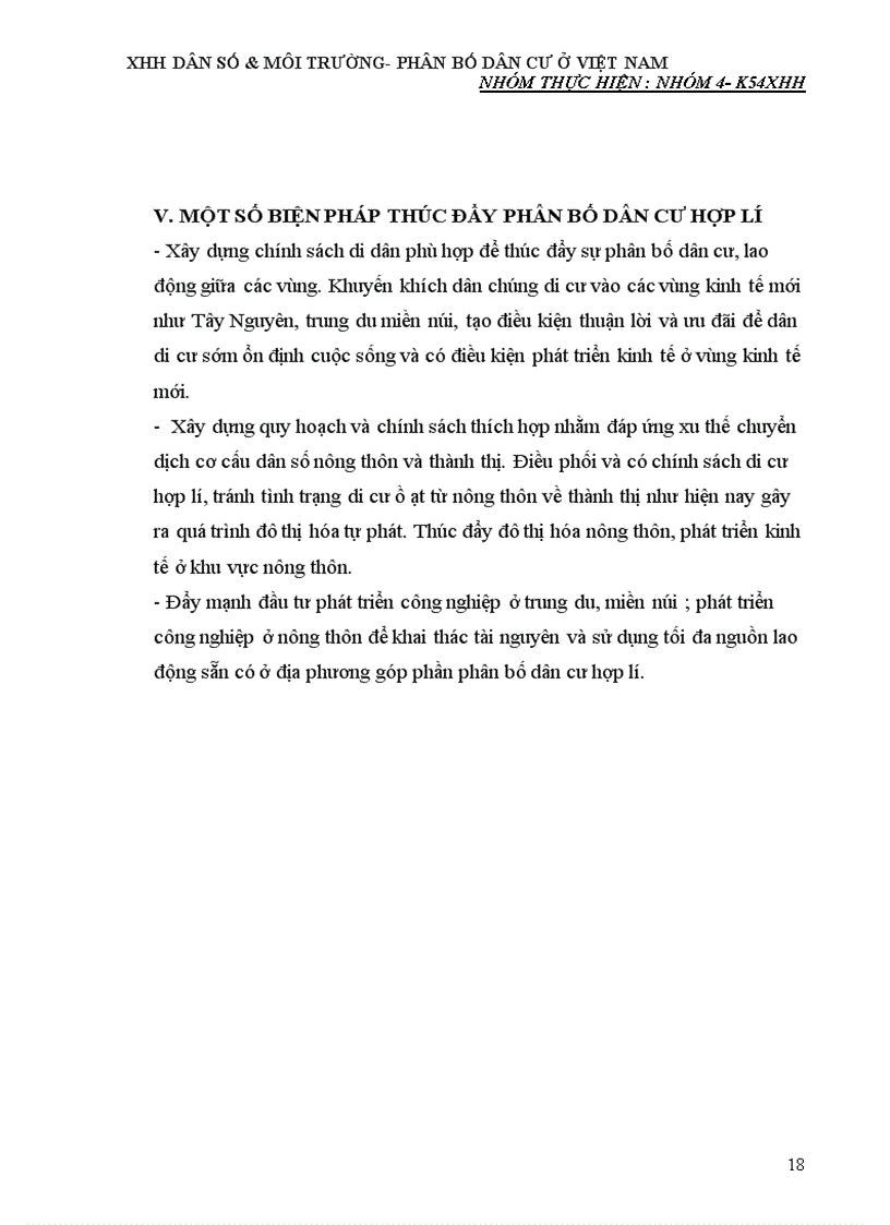 image for page Thực trạng phân bố dân cư ở Việt Nam nhân tố tác động và ảnh hưởng của nó tới sự phát triển kinh tế xã hội ở nước ta