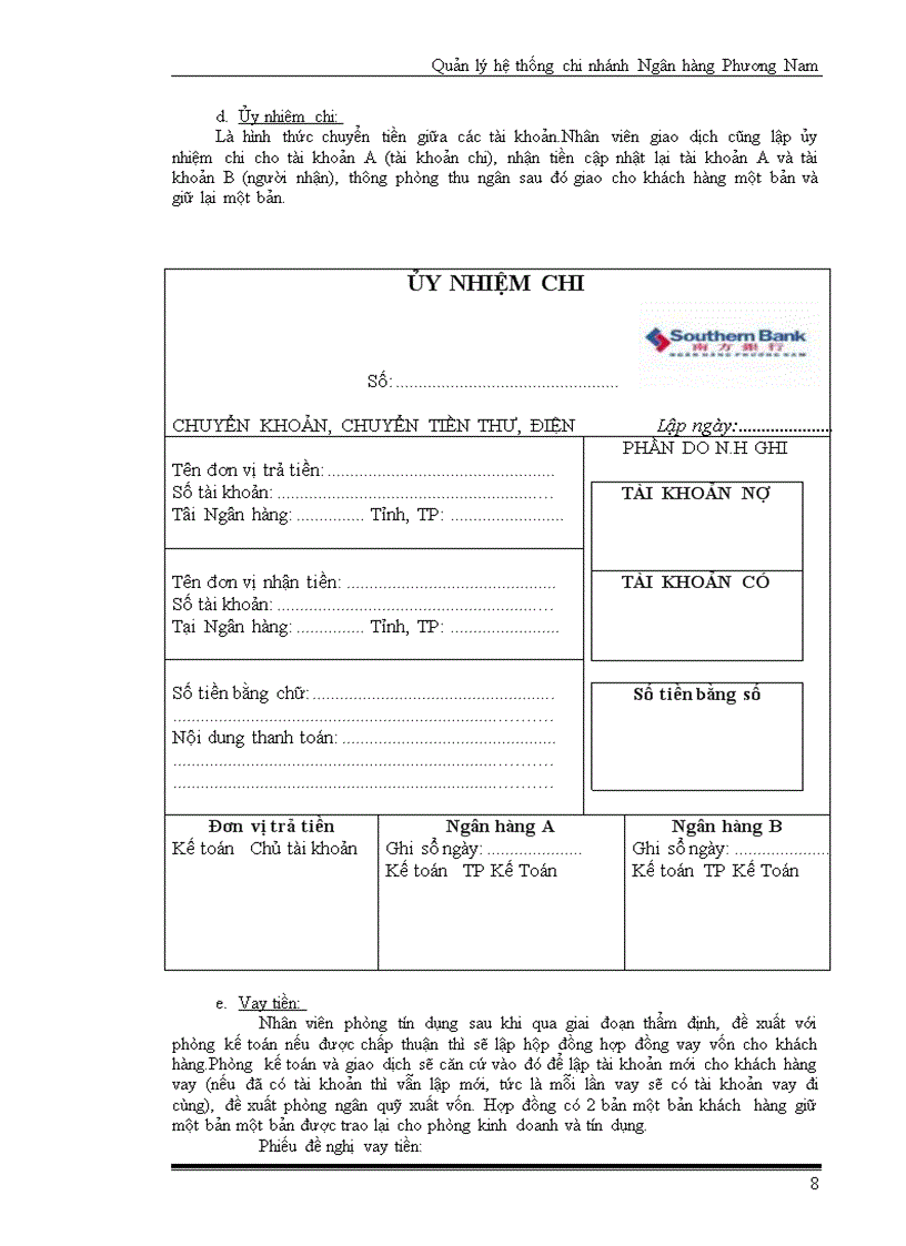 image for page Quản Lý Một Chi Nhánh Ngân Hàng