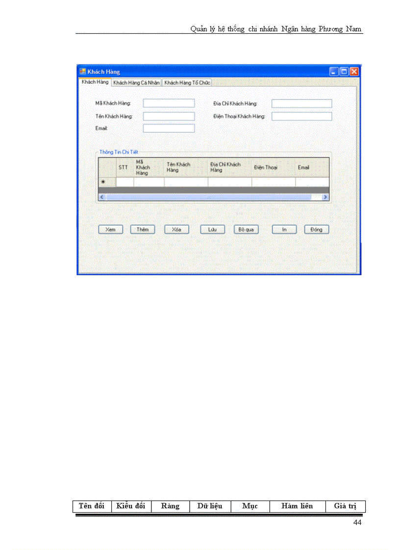 image for page Quản Lý Một Chi Nhánh Ngân Hàng