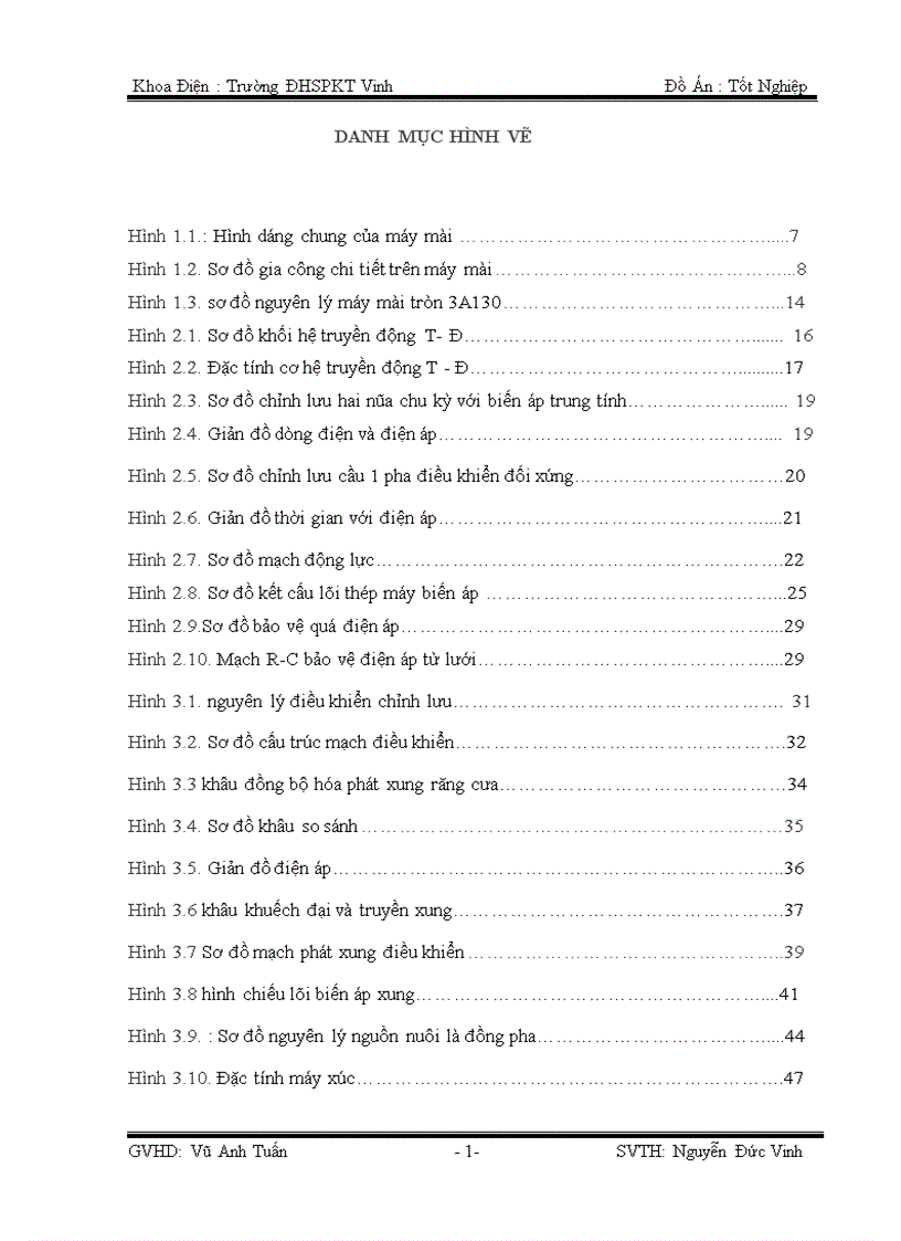 image for page Thiết kế hệ truyền động ăn dao máy mài 3A130 dùng hệ T Đ
