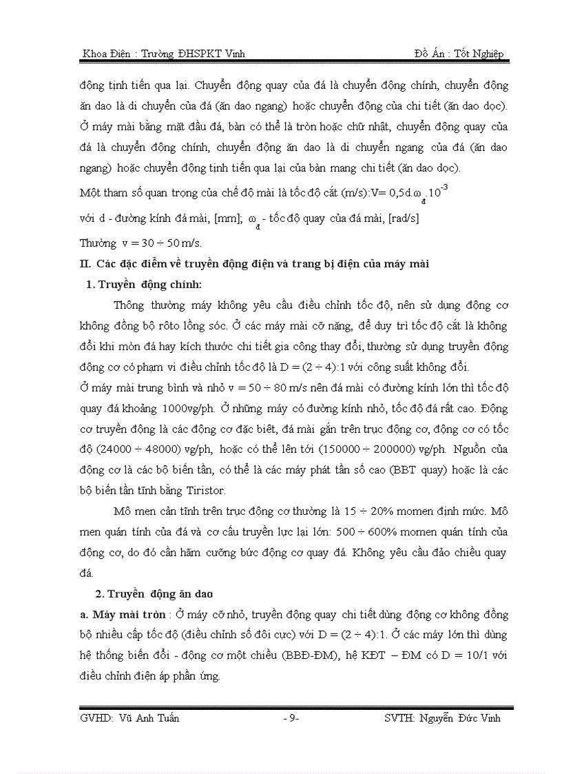 image for page Thiết kế hệ truyền động ăn dao máy mài 3A130 dùng hệ T Đ