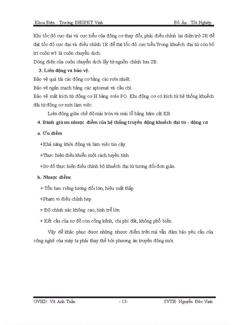 image for page Thiết kế hệ truyền động ăn dao máy mài 3A130 dùng hệ T Đ