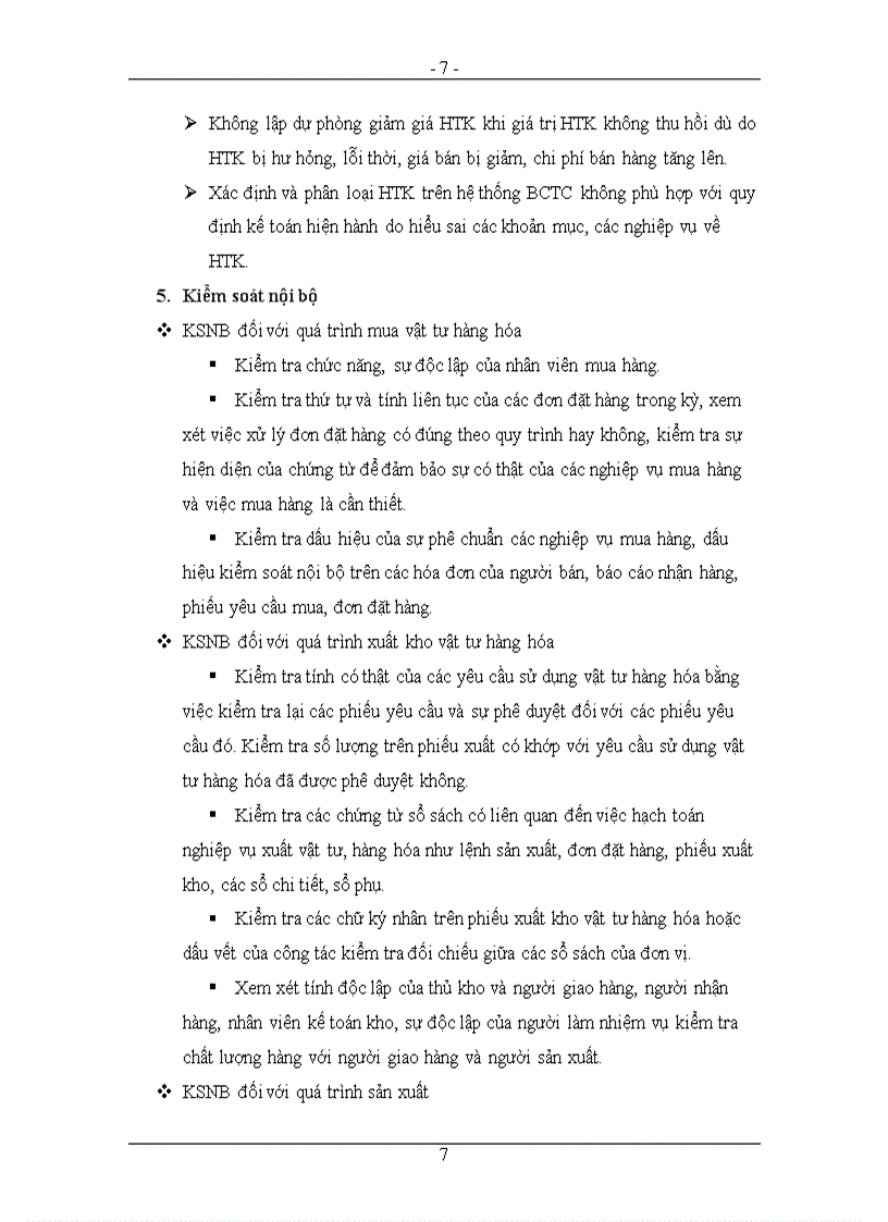 image for page Chương trình kiểm toán khoản mục hàng tồn kho của công ty AAC và tiến hành so sánh chương trình kiểm toán của công ty này với chương trình kiểm toán mẫu VACPA