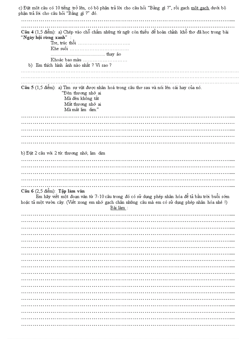 image for page Thi học sinh giỏi lớp 3 Năm học 2010 2011 Môn Tiếng Việt