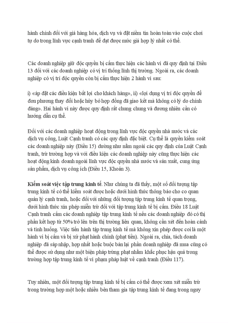 image for page Các quy định của việt nam về cạnh tranh