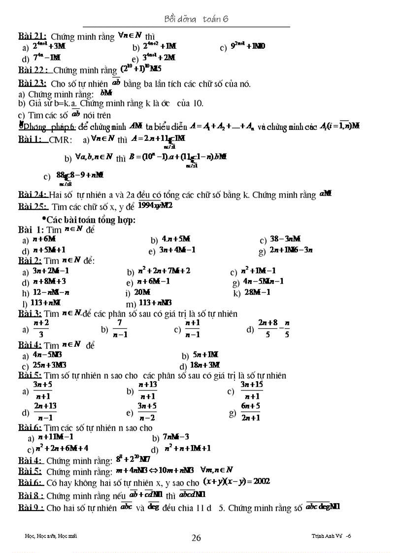image for page Dạy thêm và bồi dưỡng toán lớp 6