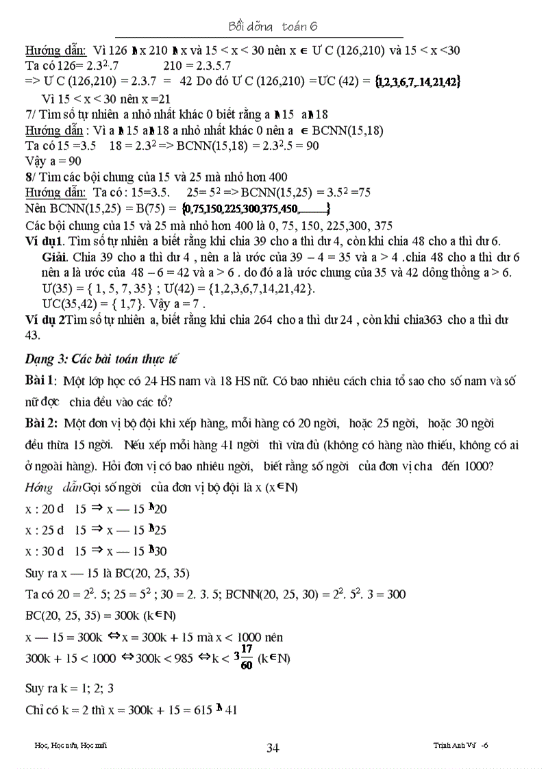 image for page Dạy thêm và bồi dưỡng toán lớp 6