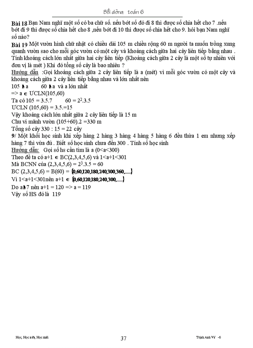 image for page Dạy thêm và bồi dưỡng toán lớp 6