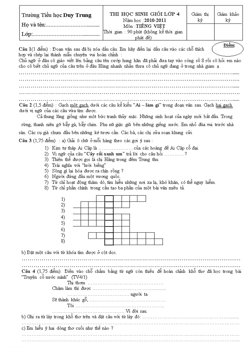 image for page Đề thi HSG tiếng việt 4