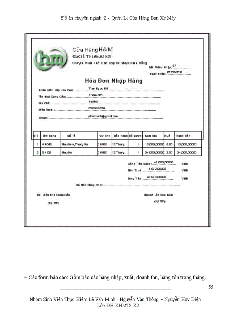 image for page Xây dựng chương trình quản lý cửa hàng bán xe máy
