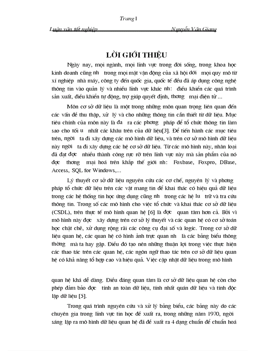 image for page Mô hình CSDL