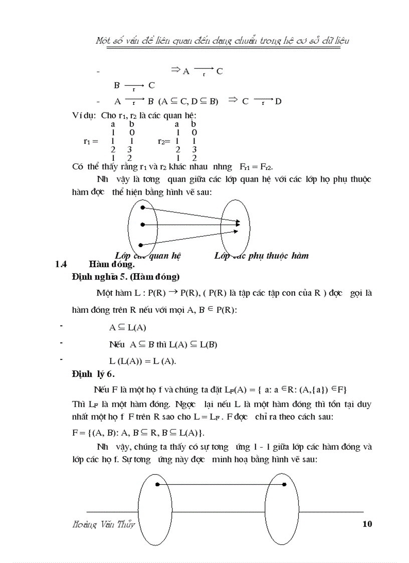 image for page Một số vấn đề liên quan đến dạng chuẩn trong hệ cơ sở dữ liệu