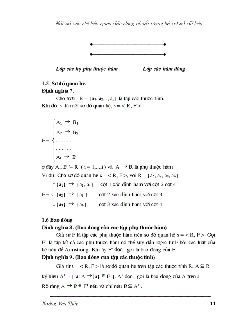 image for page Một số vấn đề liên quan đến dạng chuẩn trong hệ cơ sở dữ liệu