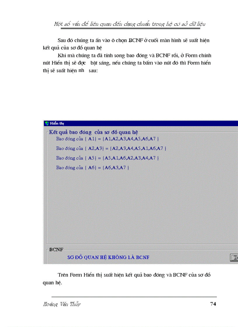 image for page Một số vấn đề liên quan đến dạng chuẩn trong hệ cơ sở dữ liệu