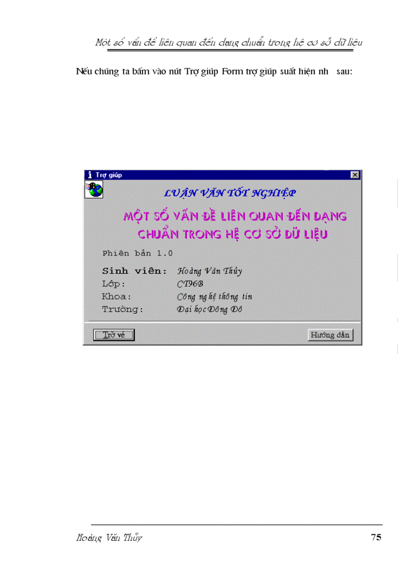 image for page Một số vấn đề liên quan đến dạng chuẩn trong hệ cơ sở dữ liệu