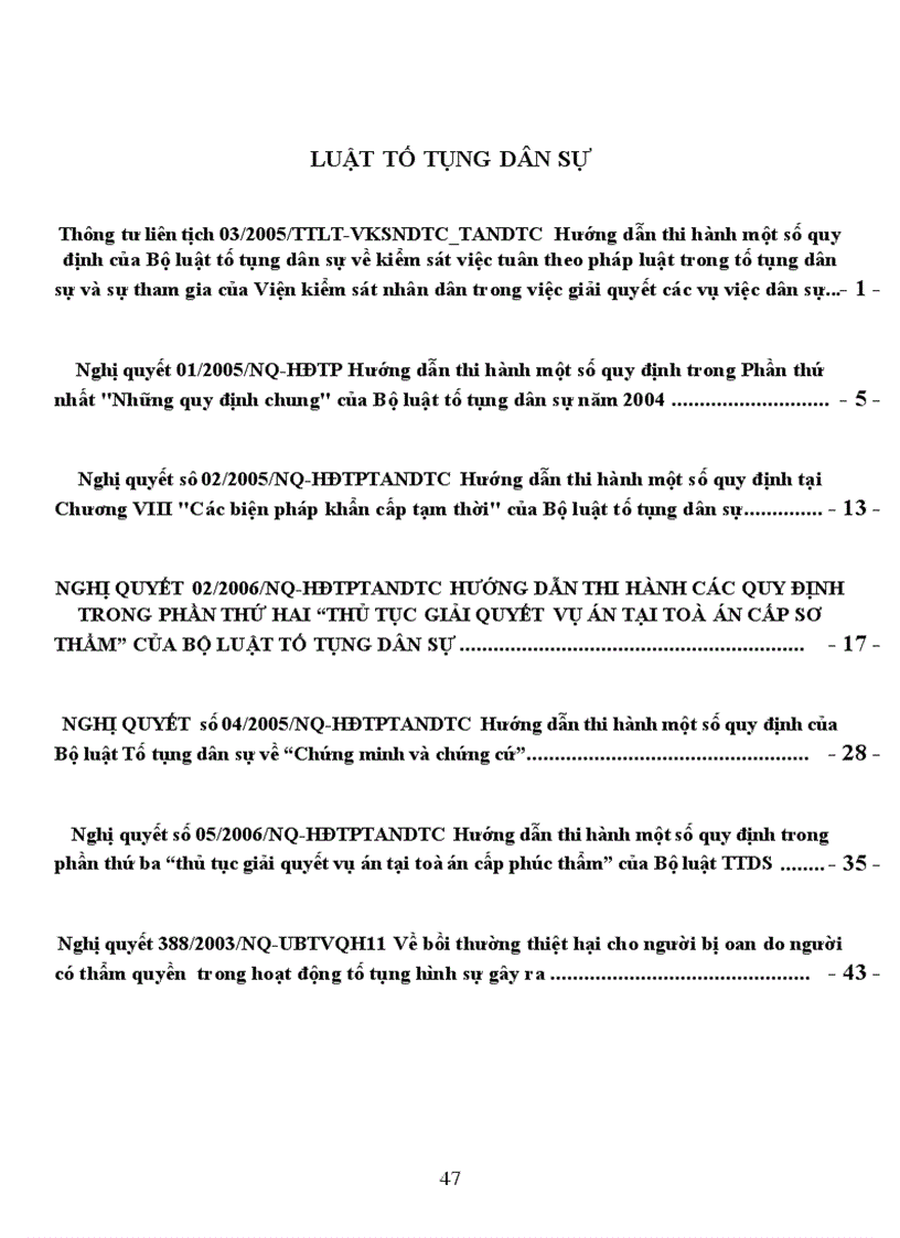 image for page Luật tố tụng dân sự và các văn bản hướng dẫn thi hành