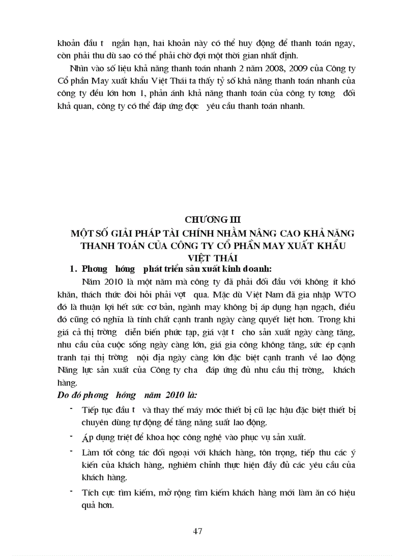 image for page Luận văn về khả năng thanh toán và thực trạng khả năng thanh toán tại công ty xuất nhập khẩu Việt Thái