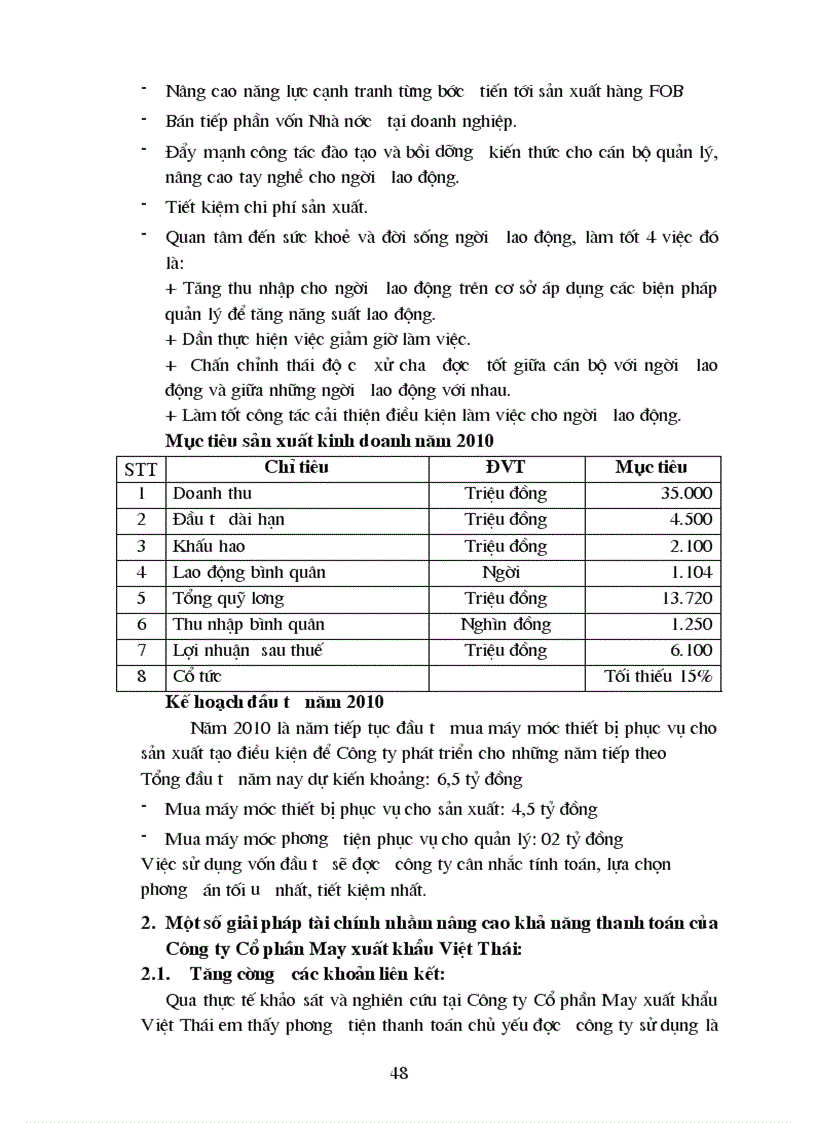 image for page Luận văn về khả năng thanh toán và thực trạng khả năng thanh toán tại công ty xuất nhập khẩu Việt Thái
