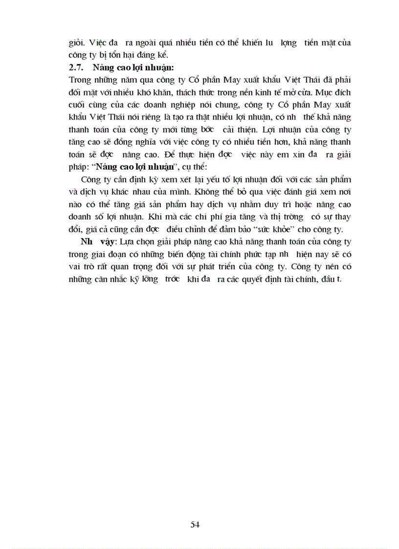 image for page Luận văn về khả năng thanh toán và thực trạng khả năng thanh toán tại công ty xuất nhập khẩu Việt Thái