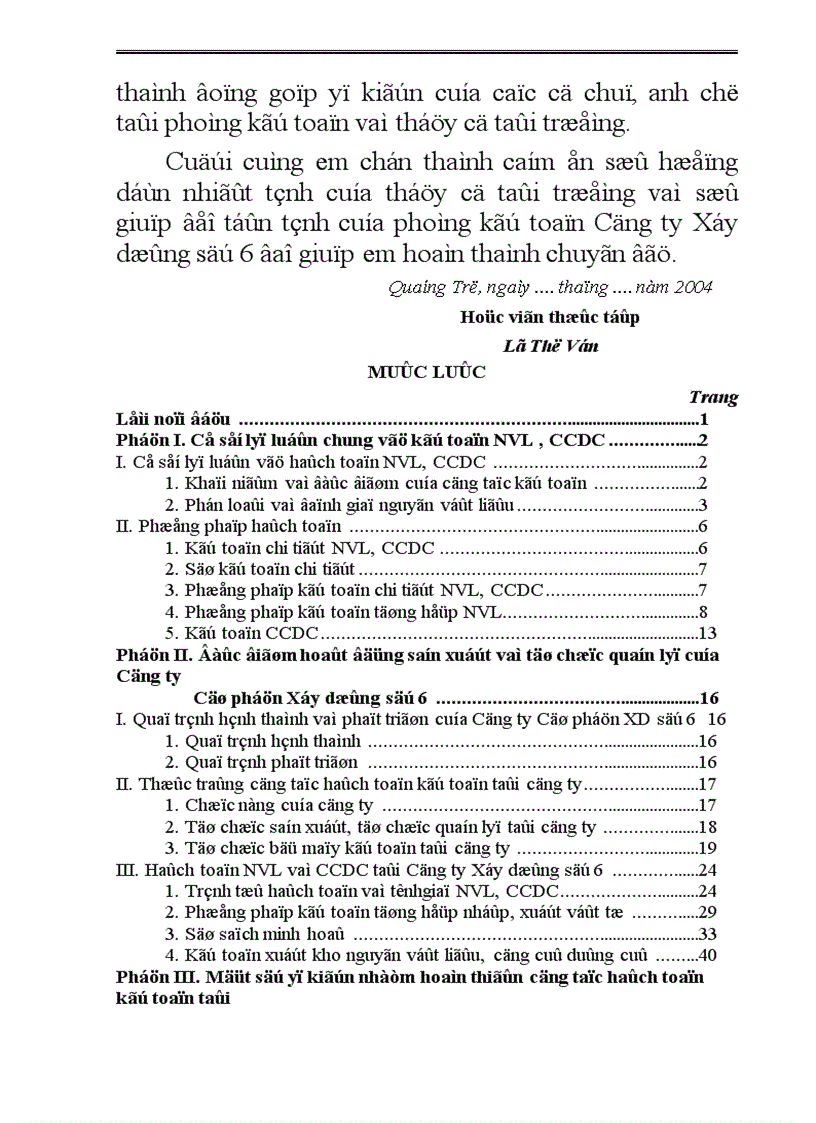 image for page Kế toán nguyên vật liệu công cụ dụng cụ tại công ty xây dựng số 6