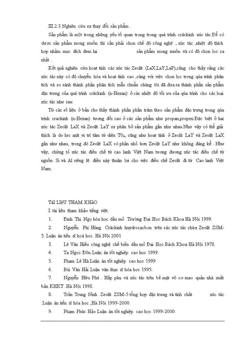 image for page Điều chế và nghiên cứu hoạt tính của các xúc tác ZeolítX ZeolítY ZeolítP trên phản ứng Cracking hydrocacbon n Hecxan 50 trang