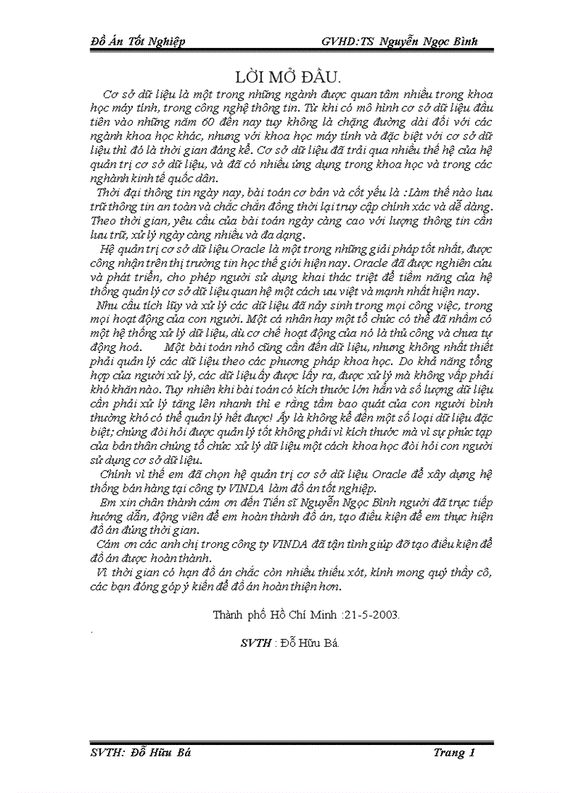 image for page Hệ quản trị cơ sở dữ liệu oracle trong quản lý bán hàng