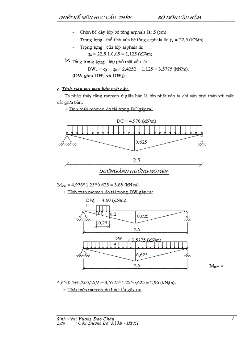image for page Thiết kế môn học cầu thép